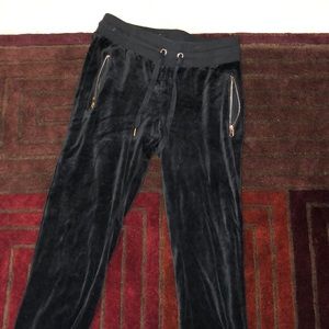 Suede black joggers